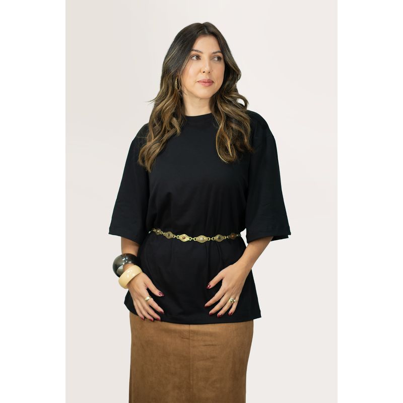 CAMISETA OVER CAMILA PRETA