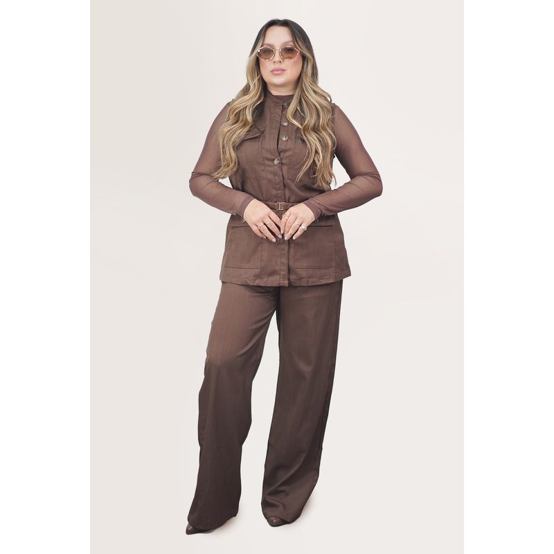 CONJUNTO AMALIA MARROM