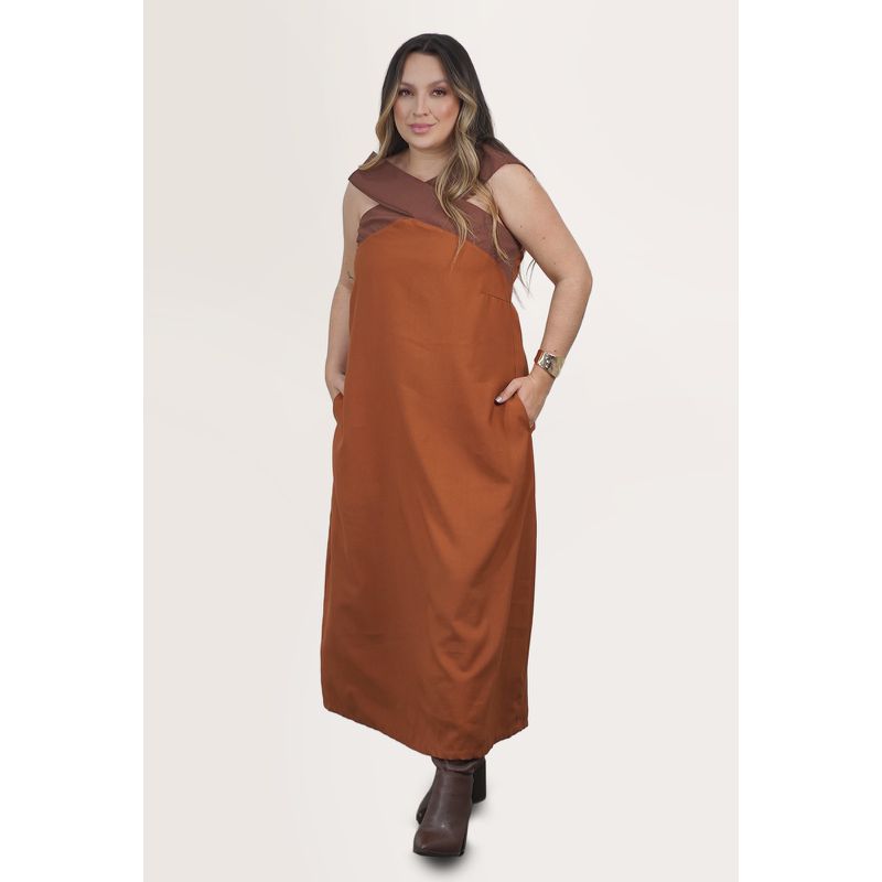 VESTIDO ODESSA MARROM