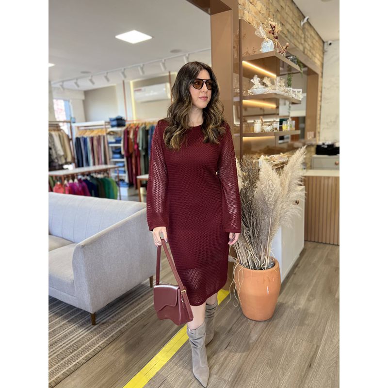 VESTIDO THALIA VINHO