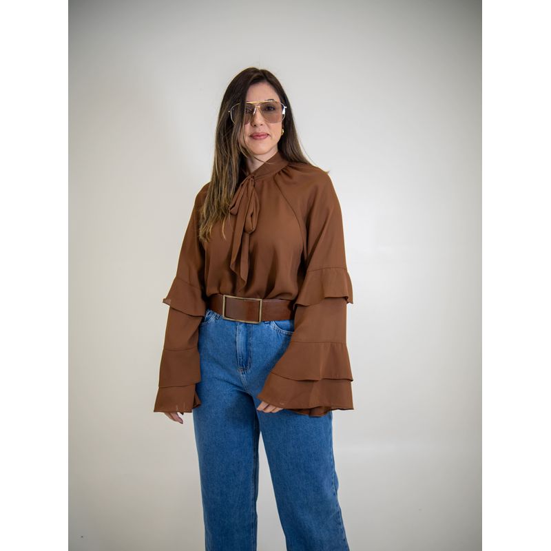 BLUSA SORELLE MARROM