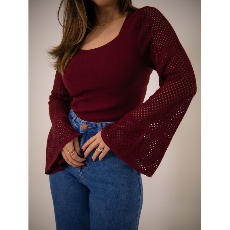 BLUSA CLIO VINHO