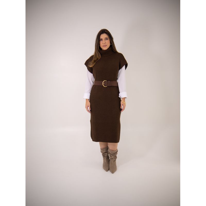 VESTIDO CELINE MARROM