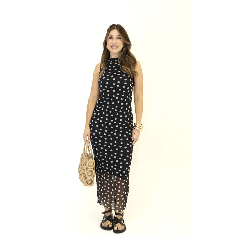 VESTIDO POÁ IEDA PRETO 