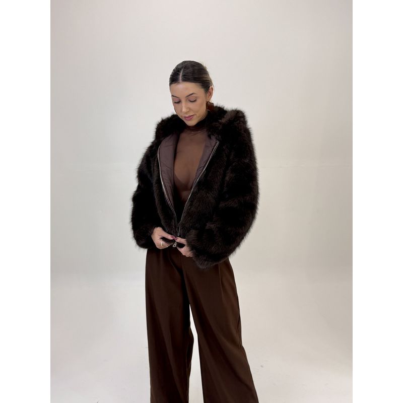 JAQUETA DE PELO CAFÉ CLEO 