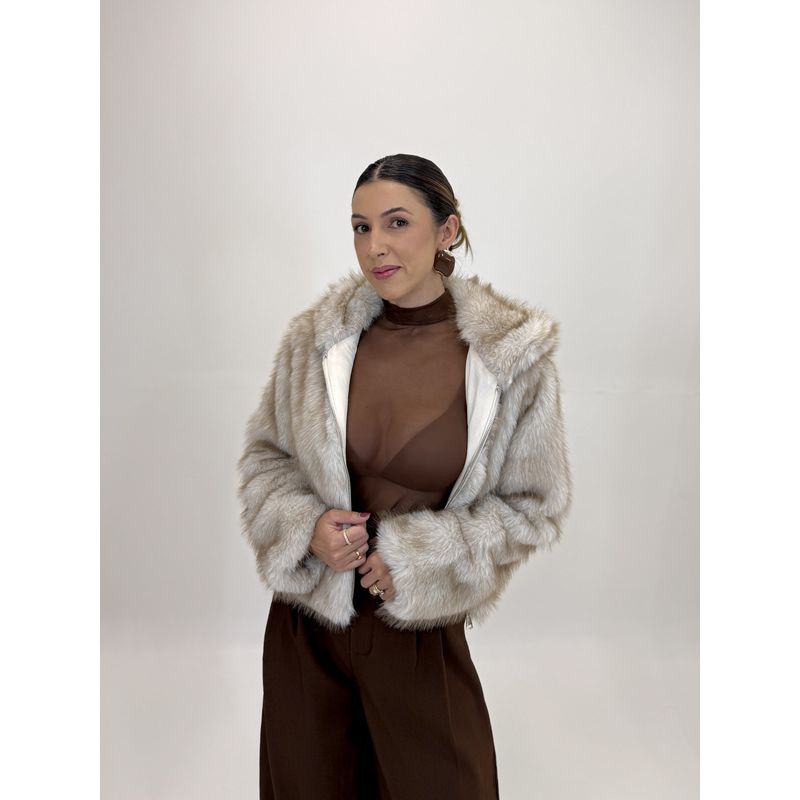 JAQUETA DE PELO CARAMELO CLEO