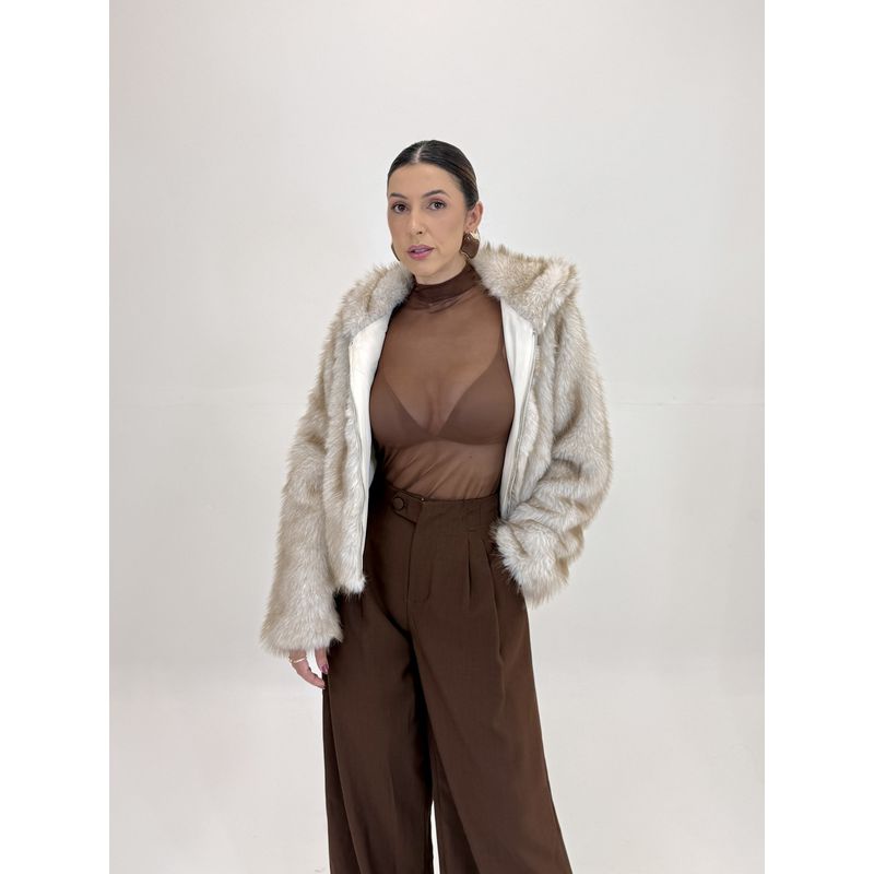 JAQUETA DE PELO CARAMELO CLEO