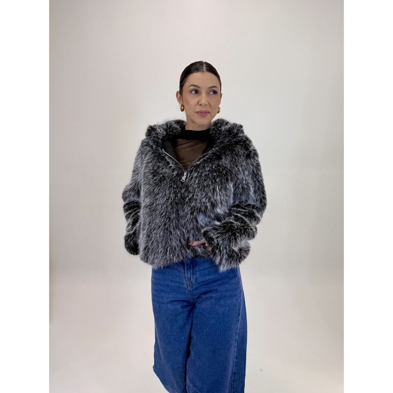 JAQUETA DE PELO PRETO CLEO 