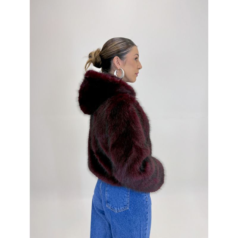 JAQUETA DE PELO VINHO CLEO 