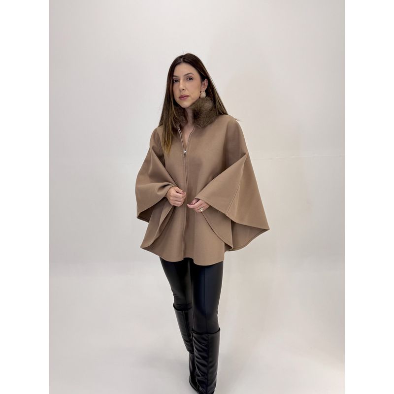 PONCHO DE LA BATIDA SOPHIA BEGE