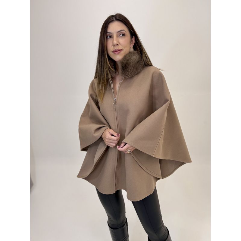 PONCHO DE LA BATIDA SOPHIA BEGE