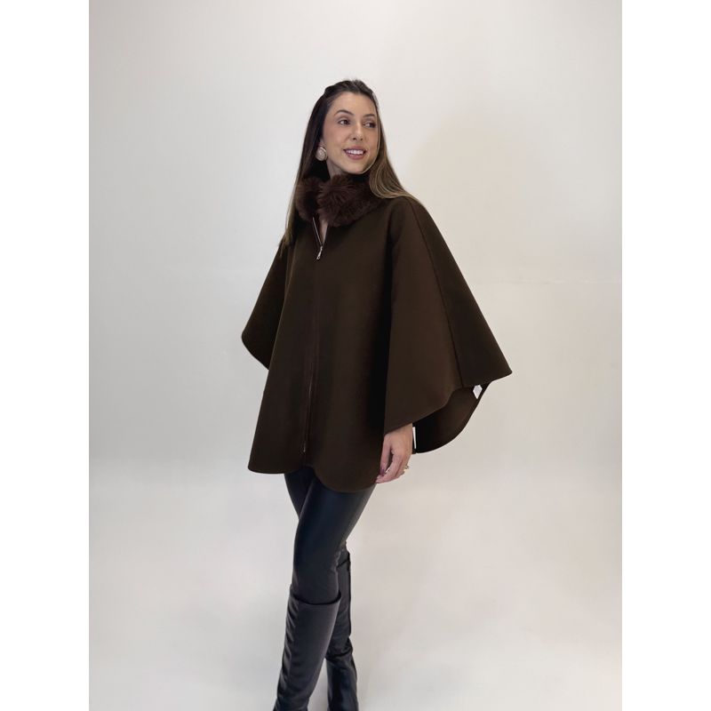 PONCHO DE LA BATIDA SOPHIA MARROM