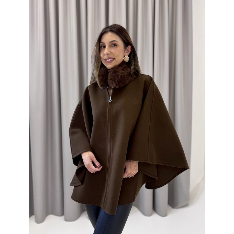 PONCHO DE LA BATIDA SOPHIA MARROM