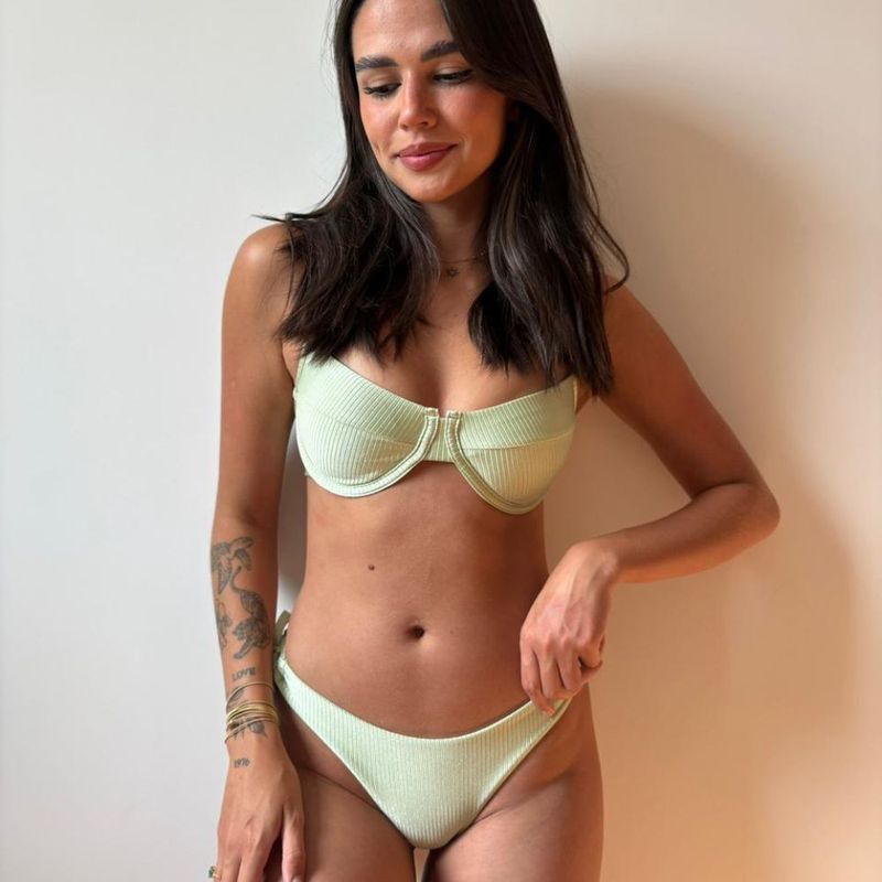 conjunto retro meia taça pistache - 775438 - Ella Moda Praia