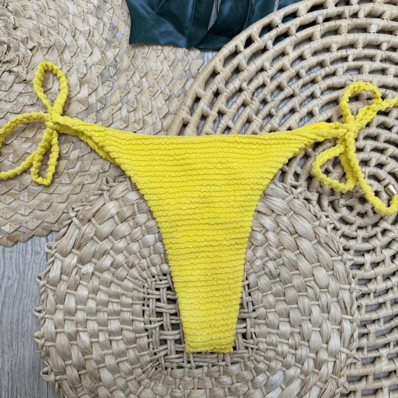 calcinha monaco amarelo mostarda - Ella Moda Praia