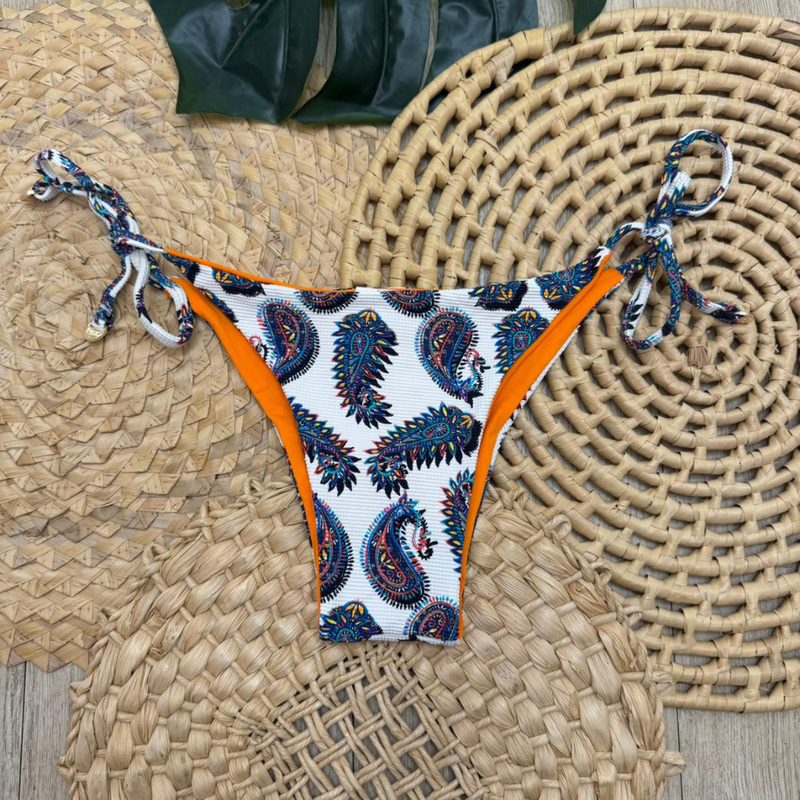 calcinha gabi tropical boho - Ella Moda Praia