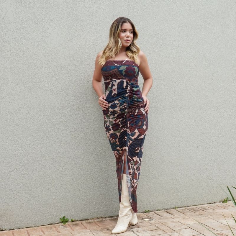 Vestido Tule Estações - 2014905904446 - Ella Moda Praia