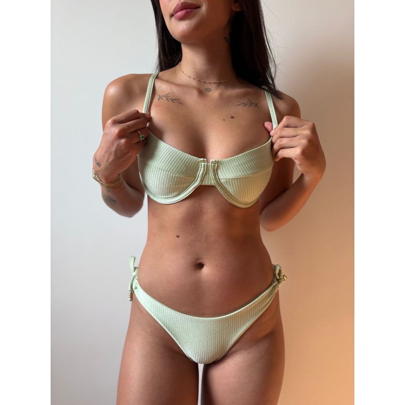 conjunto retro meia taça pistache - 775438 - Ella Moda Praia