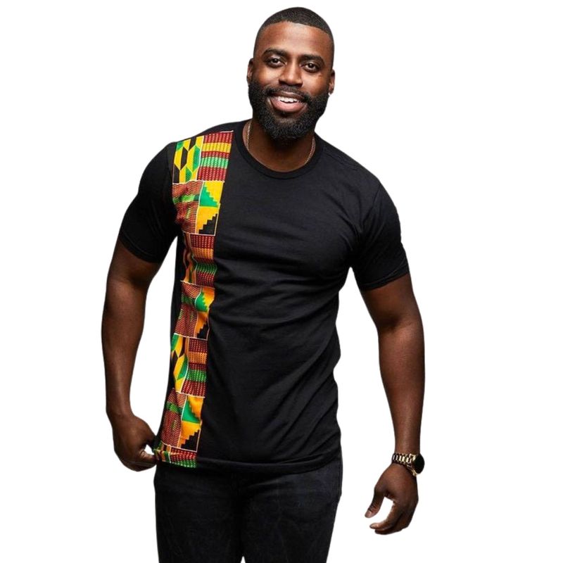 Camiseta Afro Masculina Barra Preta - Estilo Afro