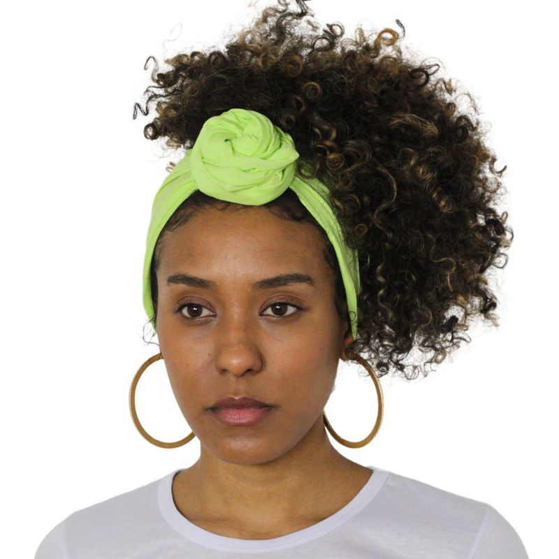 Turbante Africano Liso Verde Claro - Estilo Afro