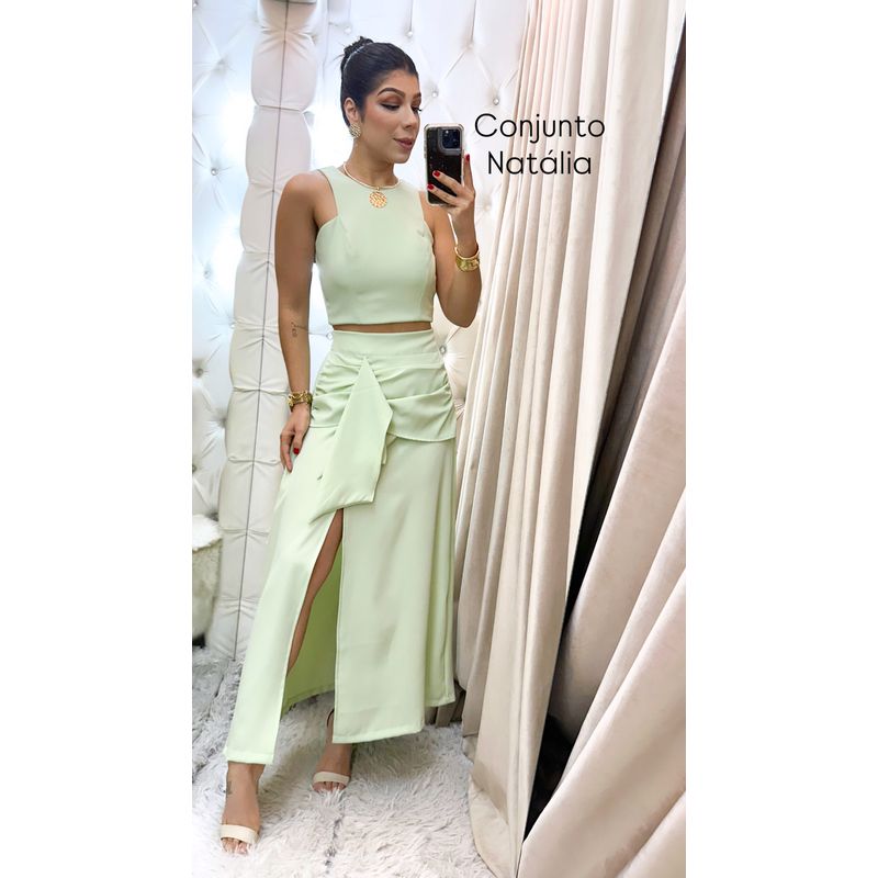Conjunto Natália verde claro