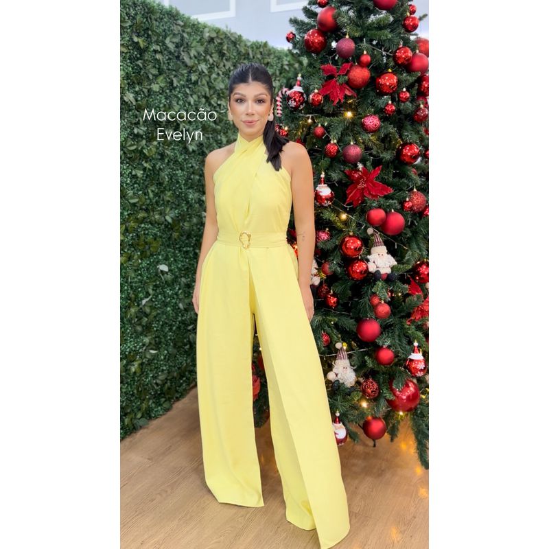Macacão Evelyn Amarelo