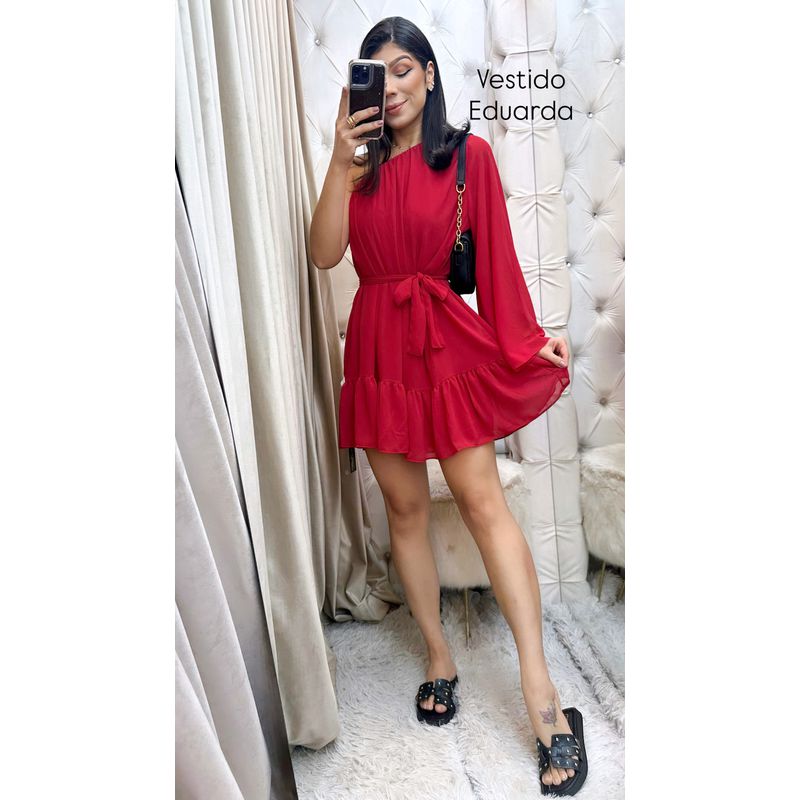 Vestido Eduarda vermelho