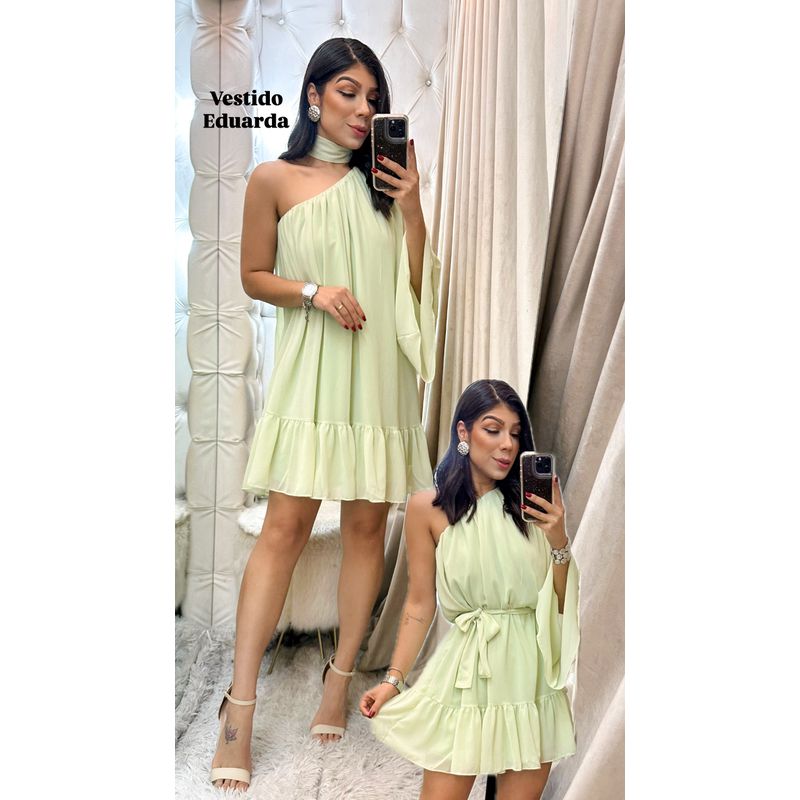 Vestido Eduarda verde claro