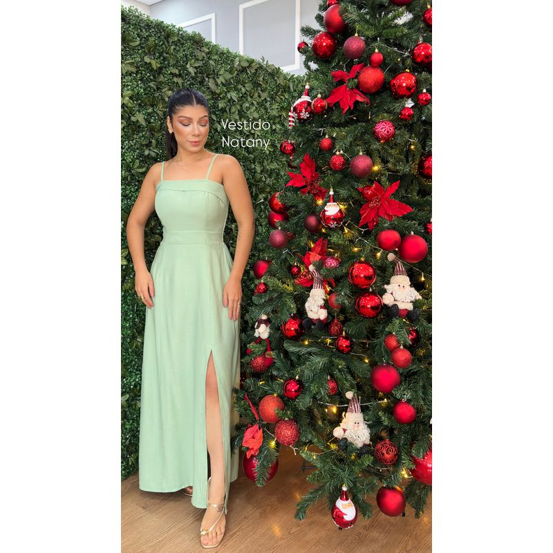 Vestido Natany verde claro