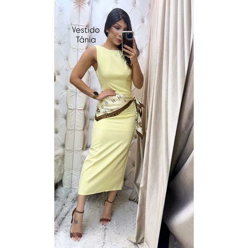 Vestido Tânia amarelo