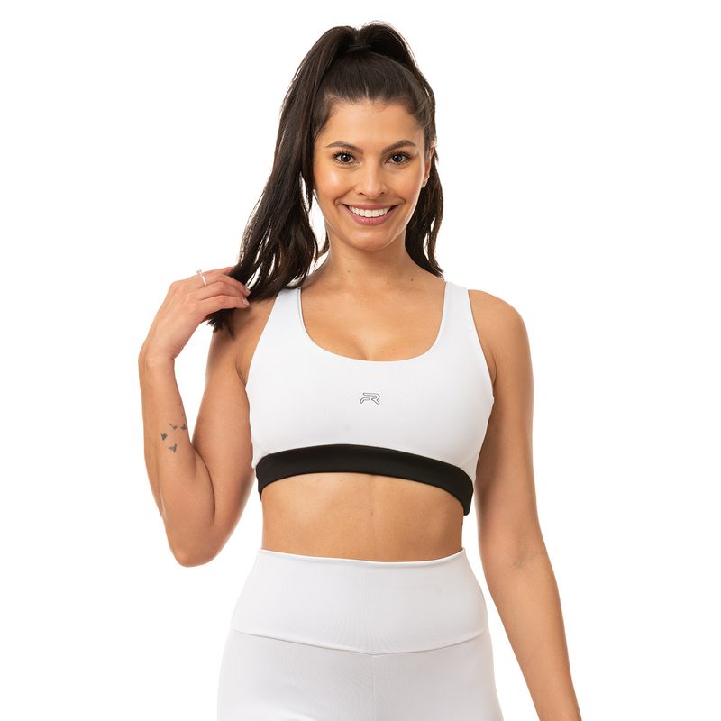 Top Jane - Branco e preto