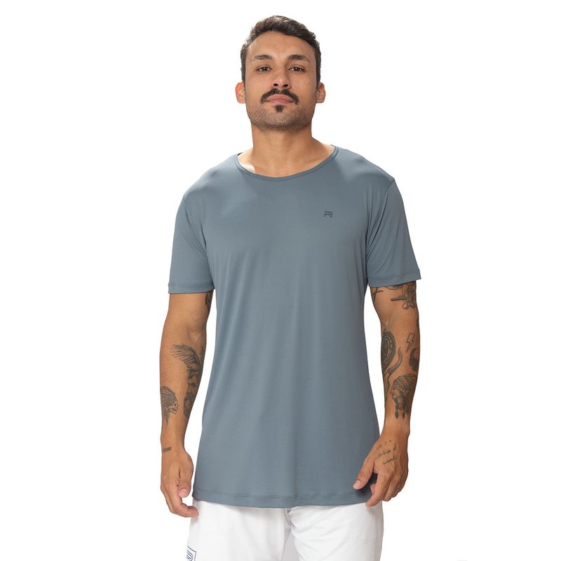 Camiseta Masculina Básica - Cinza