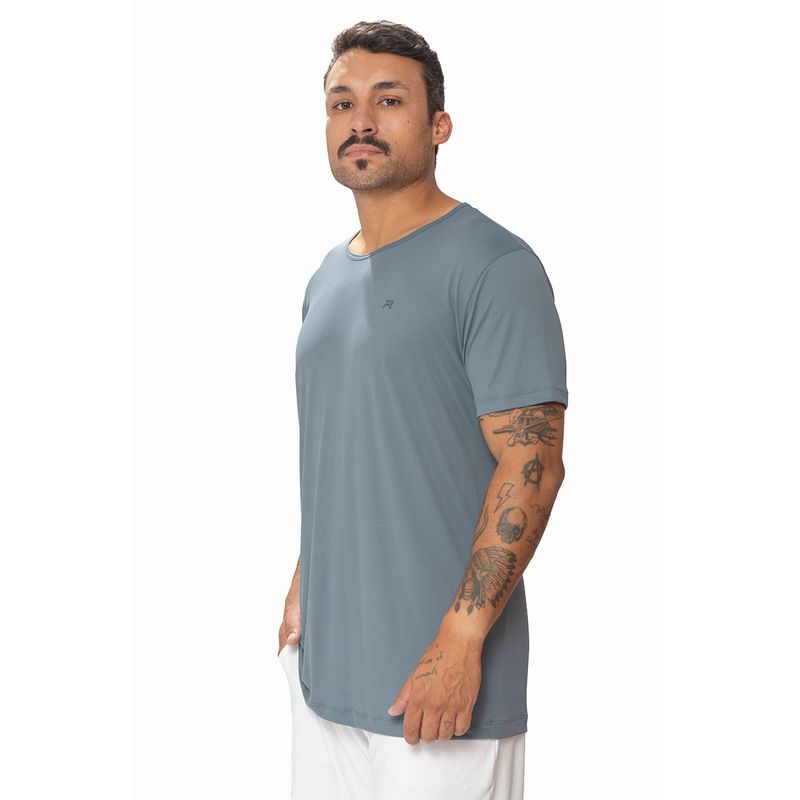 Camiseta Masculina Básica - Cinza