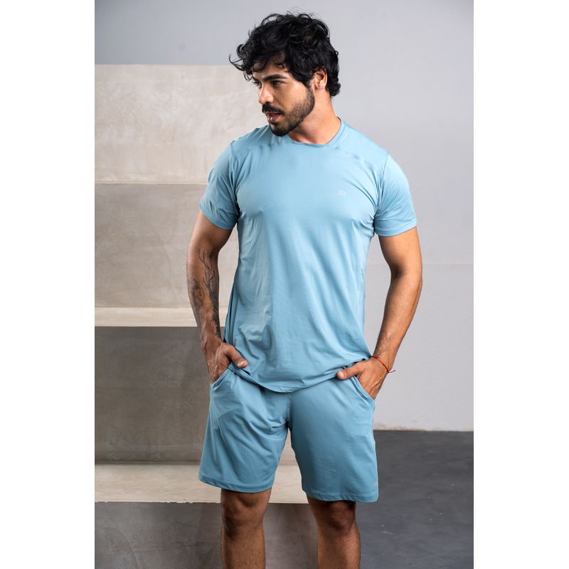 Camiseta Masculina Discover - Azul Claro