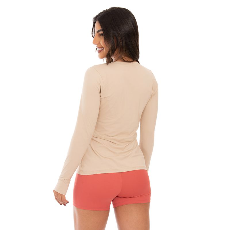 Camiseta Feminina Manga Longa - Areia