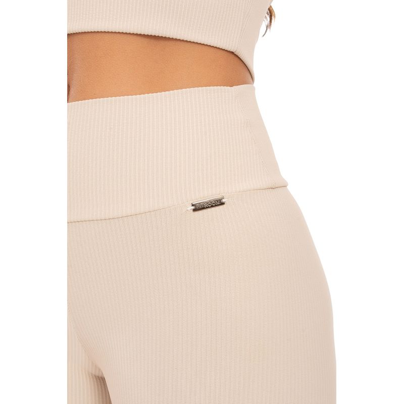 Conjunto Top Cropped e Calça Intense - Areia