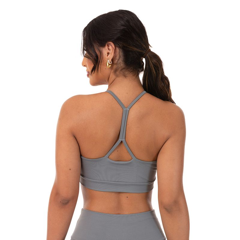 Conjunto Short Smash e Top Essencial - Cinza