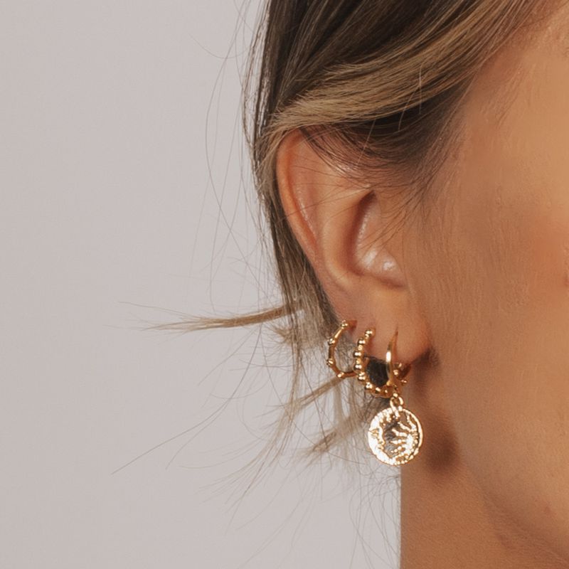 Argola Lumi- banho ouro 18k