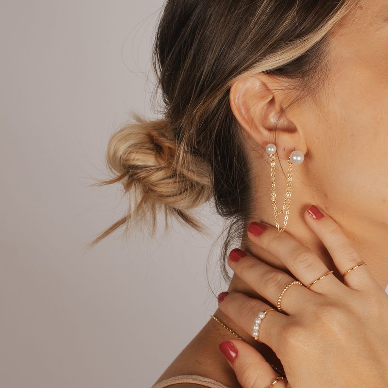 Brinco Croácia- banho ouro 18k