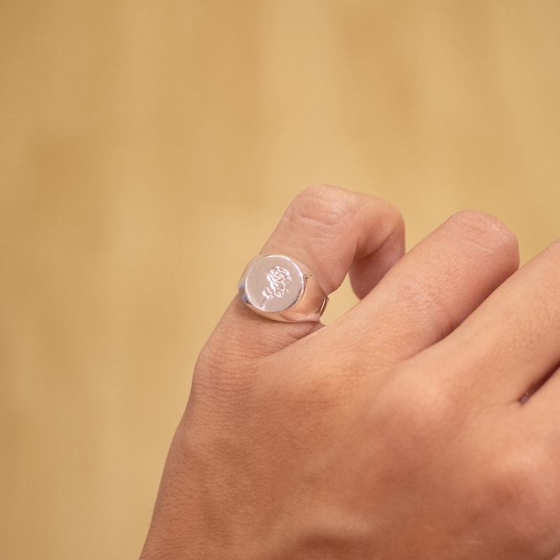 Anel Dedinho Flore Ajustável- banho prata