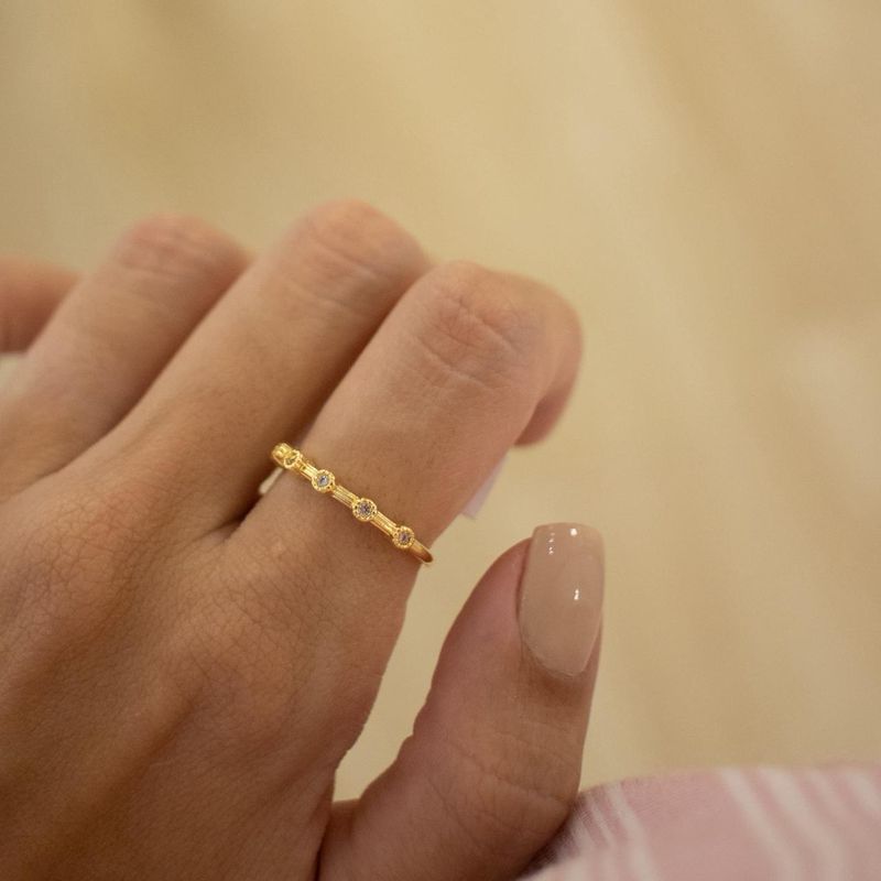 Anel Melina- banho ouro 18k