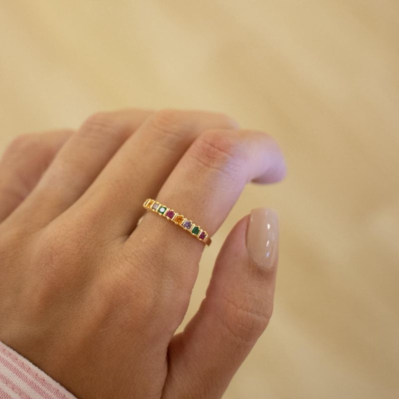 Anel Aparador Color- banho ouro 18k
