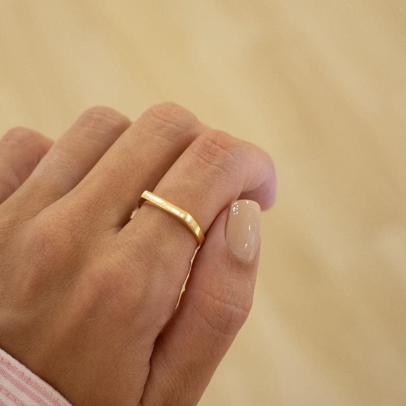 Anel Sinete- banho ouro 18k