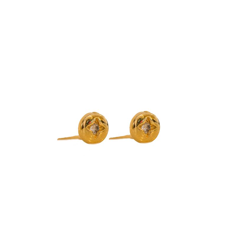 Mini Brinco Estrela- banho ouro 18k