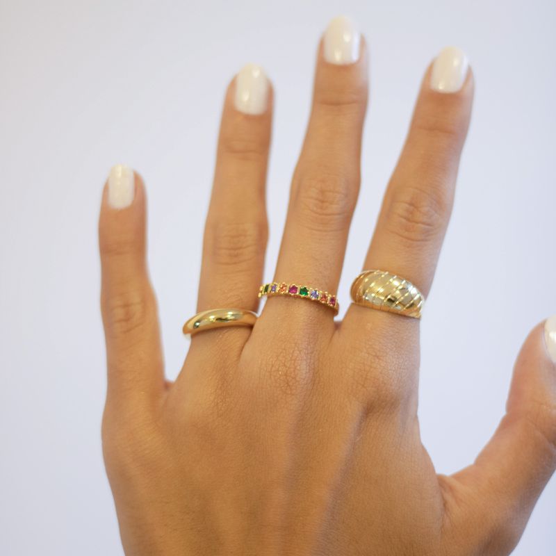 Anel Aparador Color- banho ouro 18k