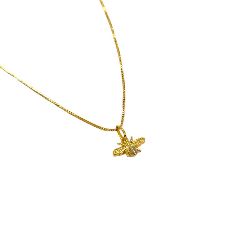 Colar Bee- banho ouro 18k