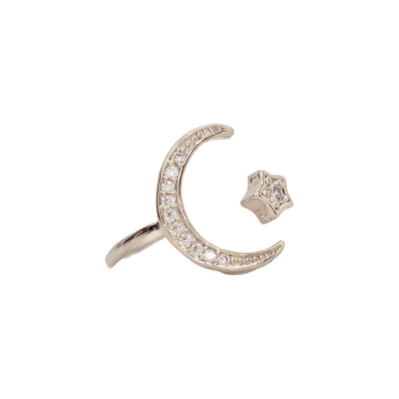 Anel Hera Ajustável- banho prata