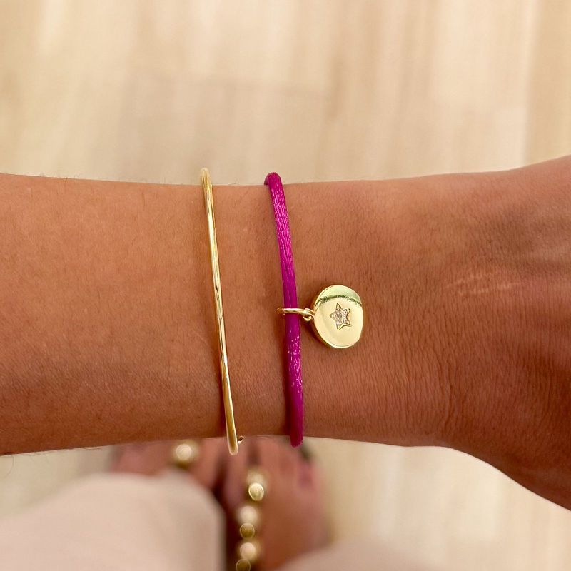 Bracelete Ajustável- banho prata