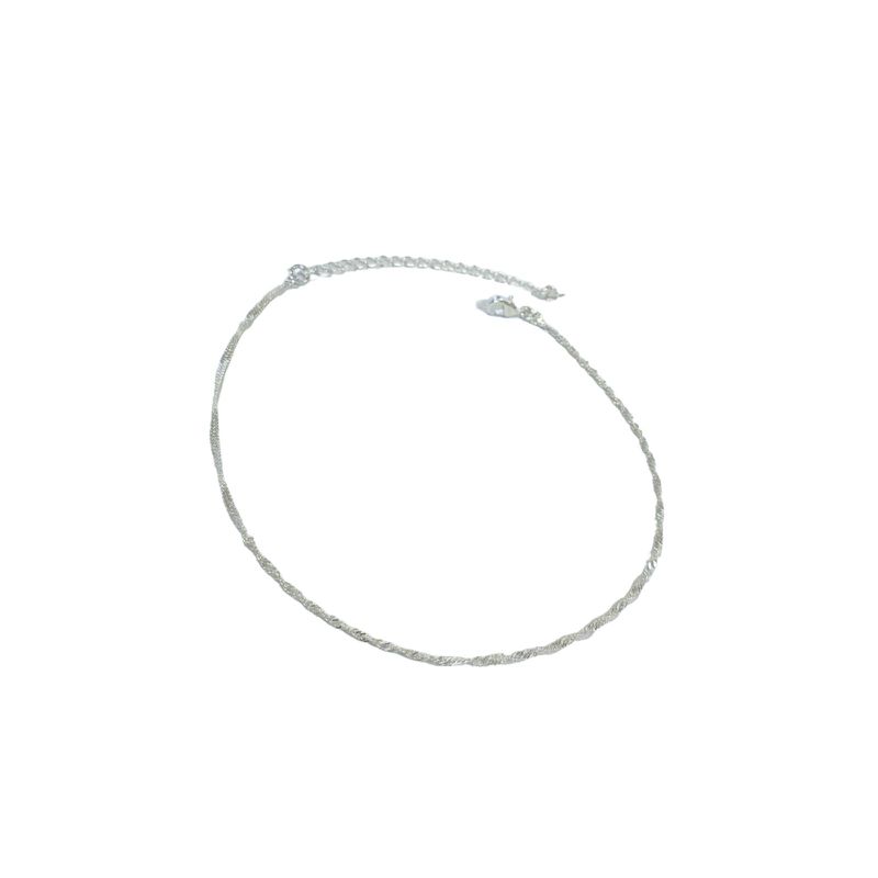 Tornozeleira Cuff- banho prata