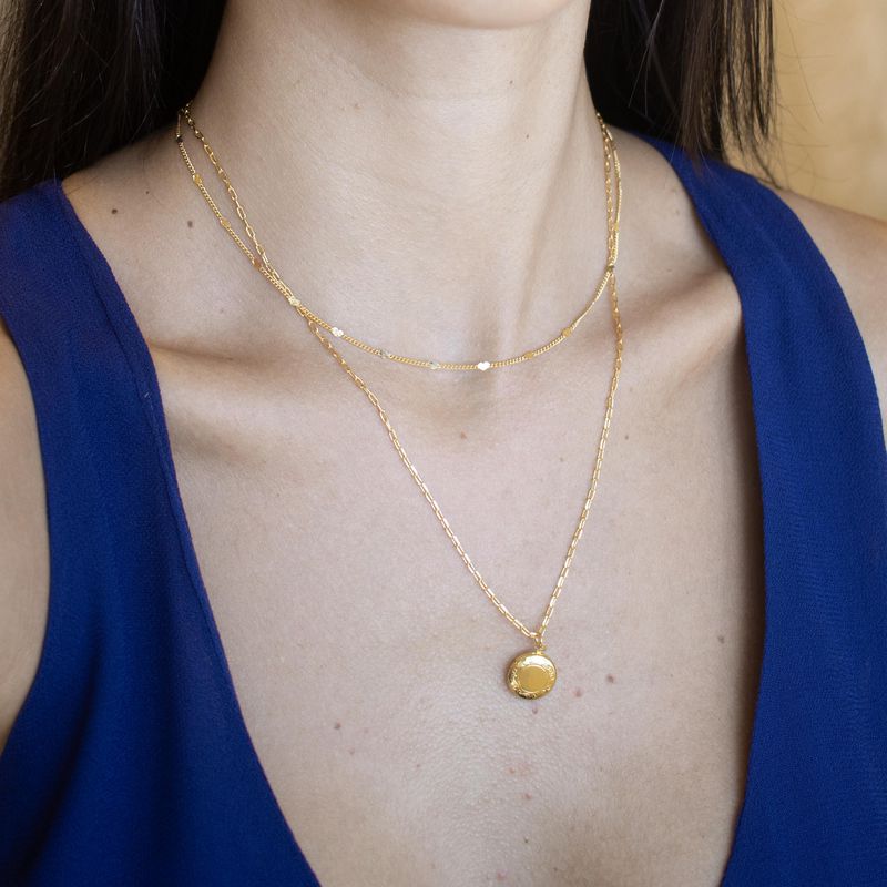 Choker Mini Corações- banho de ouro 18k